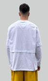 Layered White Long Sleeve T-Shirt
