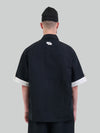 Mono Contrast Short Sleeved Linen Shirt