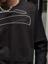 Layered Black Long Sleeve T-Shirt