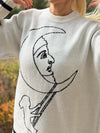 Lune Tissée Écru Women knitted sweatshirt