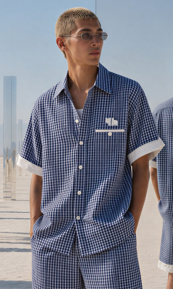 Azure Check Shirt