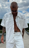 Ivory Utility Denim Shirt