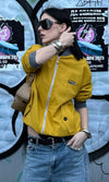 Mustard Linen Bomber Women