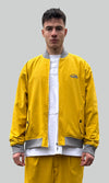 Mustard Linen Bomber Jacket
