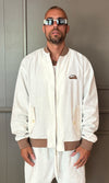 Sandframe Linen Bomber Jacket
