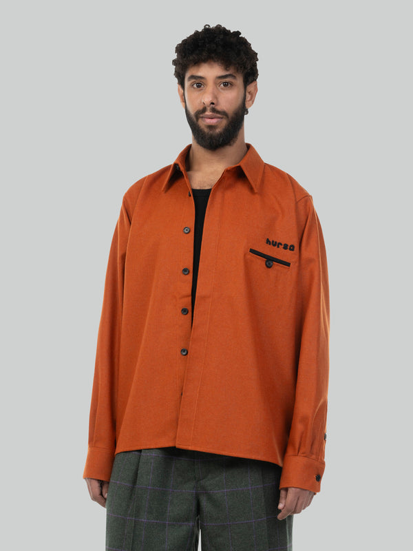 Rouge Souvenir wool loose shirt