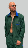 Emerald Contrast Linen Shirt