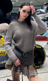 Faded Rib Knit Longsleeve Sweatshirt