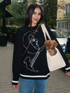 Lune Tissée Noir Women knitted sweatshirt