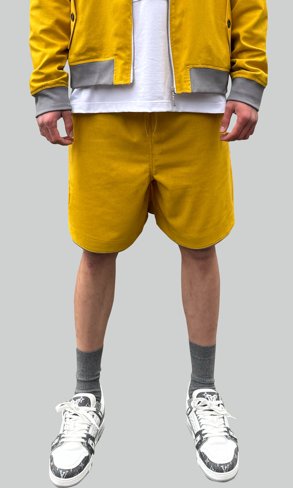 Mustard Linen Shorts