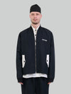 Ligne Sombre linen bomber jacket