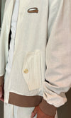 Sandframe Linen Bomber Jacket