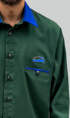 Emerald Contrast Linen Shirt