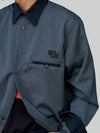 Graphite Noir wool loose shirt