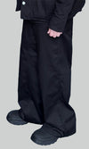 Black Volume Denim Pants