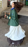 Emerald Contrast Shirt Women