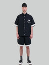 Stitchmark Black Linen Shorts