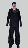Black Volume Denim Pants