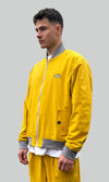Mustard Linen Bomber Jacket