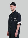 Mono Contrast Short Sleeved Linen Shirt