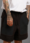 BROWN RIVET SHORTS