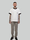Détail Gris straight wool trackpants