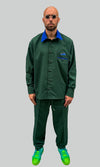 Emerald Contrast Linen Shirt