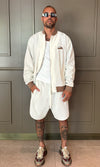 Sandframe Linen Bomber Jacket